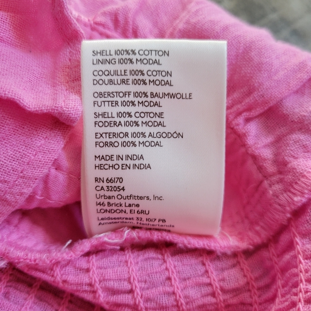 Free People Pink Ruched Long Sleeve Top - Picture 5 of 7
